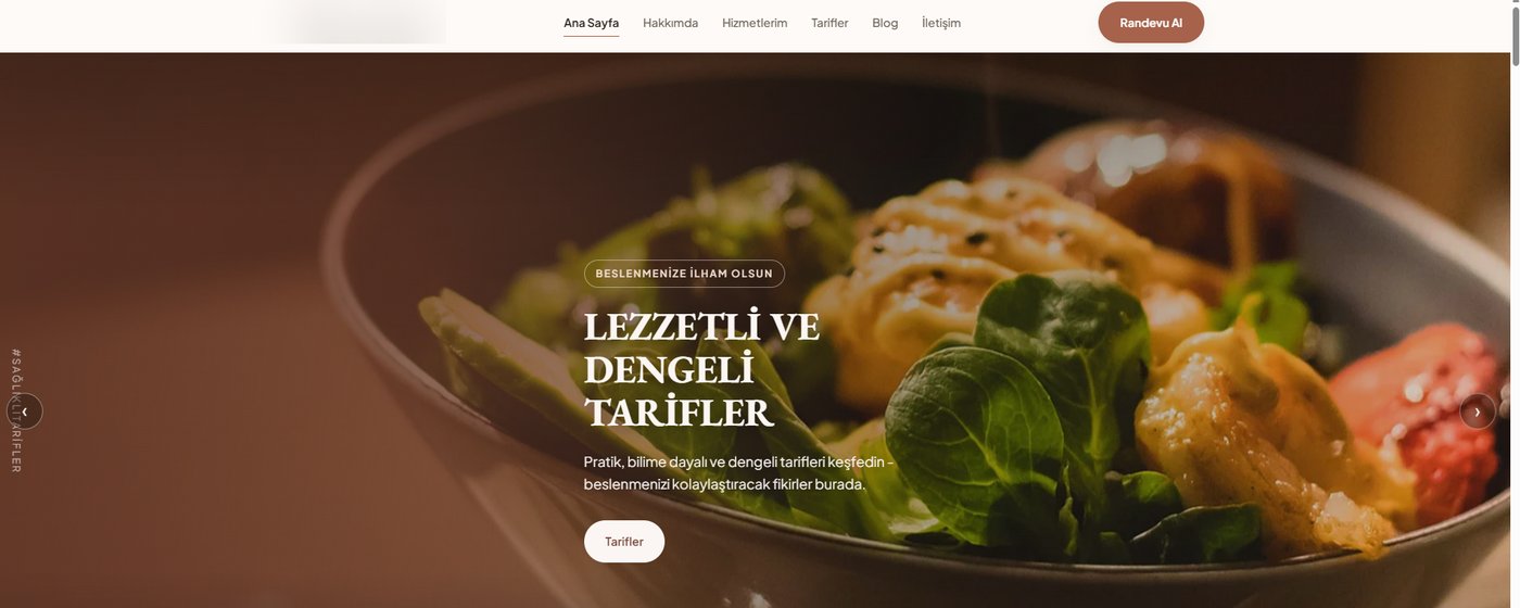 Kurumsal web sitesi örneği - sağlık ve danışmanlık sektörü anasayfa tasarımı