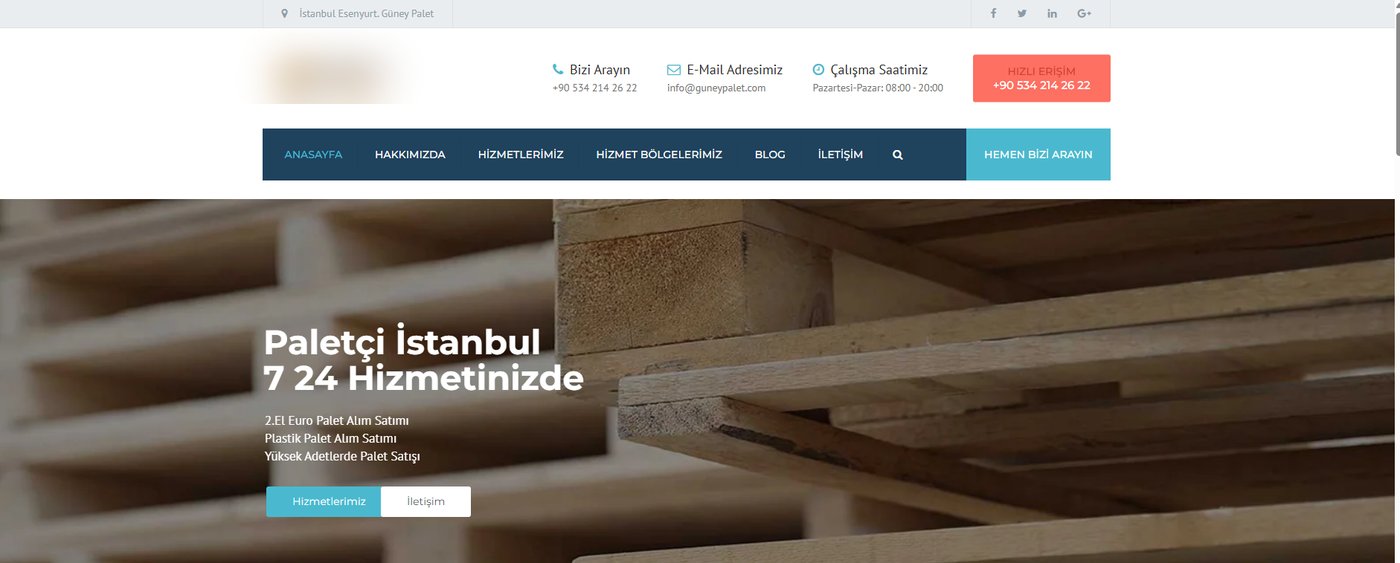 Lojistik ve ambalaj sektörü kurumsal web sitesi örneği